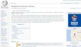 
							         Brighton Grammar School - Wikipedia								  
							    