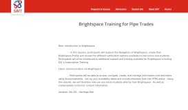 
							         Brightspace Sessions for Pipe Trades - SAIT								  
							    