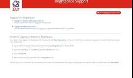 
							         Brightspace Support - SAIT								  
							    
