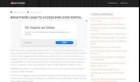 
							         BrightWeb Login To Access Employee Portal - Login Arena								  
							    