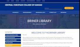 
							         Briner Library - Central Christian College of Kansas								  
							    