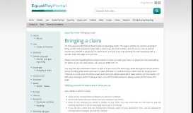 
							         Bringing a claim - Equal Pay Portal								  
							    