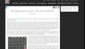 
							         Bringing local music into local schools - Digital Civics								  
							    