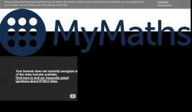 
							         Bringing maths alive - Videos - MyMaths								  
							    