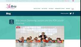 
							         Brio Leisure Swimming Lessons and the ASA Lesson structure - Brio ...								  
							    