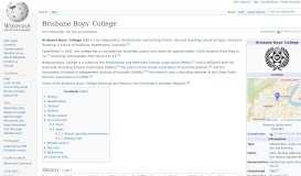 
							         Brisbane Boys' College - Wikipedia								  
							    