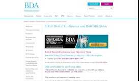 
							         British Dental Conference and Dentistry Show Home								  
							    