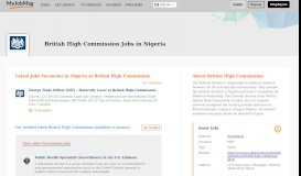 
							         British High Commission Jobs and Vacancies in Nigeria June 2019 ...								  
							    