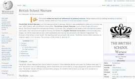 
							         British School Warsaw - Wikipedia								  
							    