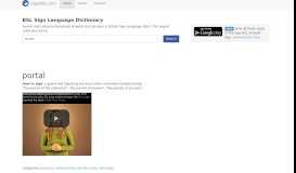 
							         British Sign Language (BSL) Video Dictionary - portal								  
							    