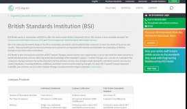 
							         British Standards Institution (BSI) Standards | IHS Markit								  
							    