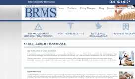 
							         BRMS Insurance Services - Cyber Insurance								  
							    