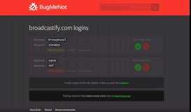 
							         broadcastify.com passwords - BugMeNot								  
							    