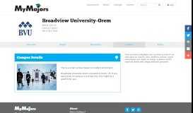 
							         Broadview University-Orem Campus Features - MyMajors.com								  
							    