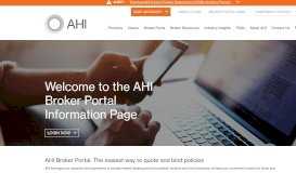 
							         Broker Portal Info - AHI - Accident and Health International Underwriting								  
							    