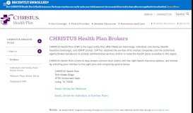 
							         Brokers - CHRISTUS Health Plan								  
							    