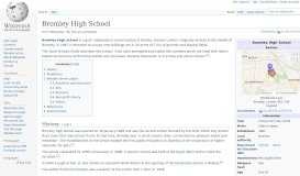 
							         Bromley High School - Wikipedia								  
							    
