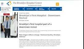 
							         Brooklyn's First Hospital - Downtown Revival | The Brooklyn Hospital ...								  
							    
