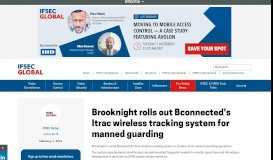 
							         Brooknight rolls out Bconnected's Itrac wireless ... - IFSEC Global								  
							    