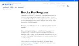 
							         Brooks Pro Program - Brooks Running								  
							    