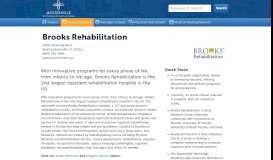 
							         Brooks Rehabilitation Hospital, Jacksonville, Florida								  
							    