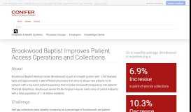 
							         Brookwood Baptist Improves Patient Access Operations and Collections								  
							    