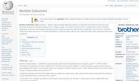 
							         Brother Industries - Wikipedia								  
							    