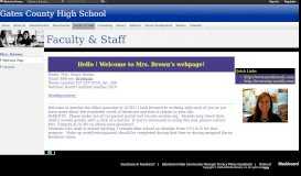 
							         Brown, S. / Welcome Page - Gates County Schools								  
							    