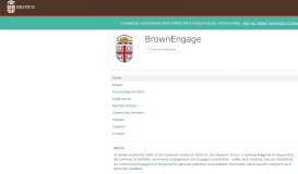 
							         Brown University's portal for community engagement ... - BrownEngage								  
							    