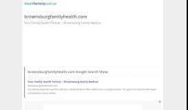 
							         Brownsburg Family Medical: brownsburgfamilyhealth.com - Your ...								  
							    