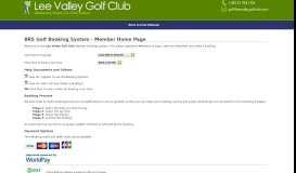 
							         BRS Online Golf Tee Booking System for Lee Valley Golf Club								  
							    