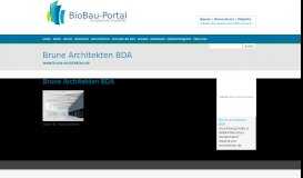 
							         Brune Architekten BDA | BioBau-Portal								  
							    