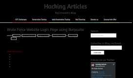 
							         Brute Force Website Login Page using Burpsuite - Hacking Articles								  
							    