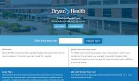 
							         Bryan Health Friends & Family Portal								  
							    
