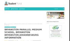 
							         BRYANSTON PARALLEL MEDIUM SCHOOL ... - Student Portal								  
							    