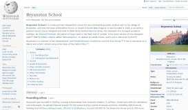 
							         Bryanston School - Wikipedia								  
							    