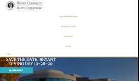 
							         Bryant University Alumni Association - Home Page								  
							    