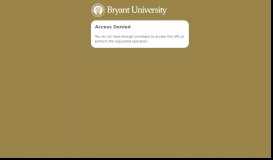 
							         Bryant University Authentication Service								  
							    