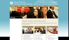 
							         Bryant University | Bryant Career Connection Login								  
							    