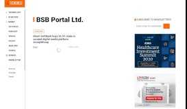 
							         BSB Portal Ltd. | TechCircle - India startups, internet, mobile, e ...								  
							    