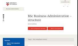 
							         BSc Business Administration - structure | University of London								  
							    