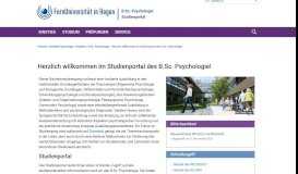 
							         B.Sc. Psychologie - FernUni Hagen								  
							    