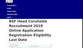
							         BSF Head Constable Recruitment 2019 Online Registration RO & RM ...								  
							    