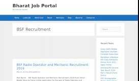 
							         BSF Recruitment Archives - Bharat Job Portal								  
							    