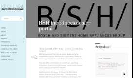 
							         BSH introduces dealer portal - Kitchens and Bathrooms News								  
							    