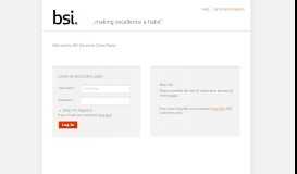 
							         BSI Client Portal - Login								  
							    