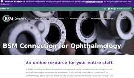 
							         BSM Connection for Ophthalmology | BSM Consulting								  
							    