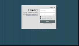 
							         BSMART Management Console 3.2 - Login Page								  
							    