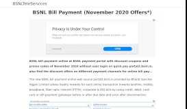 
							         BSNL Bill Payment at Quick Pay Online Portal Earns Loyalty								  
							    