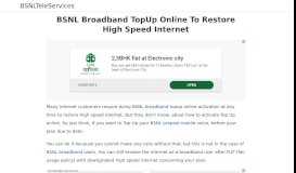 
							         BSNL Broadband TopUp Online To Restore High Speed Internet								  
							    